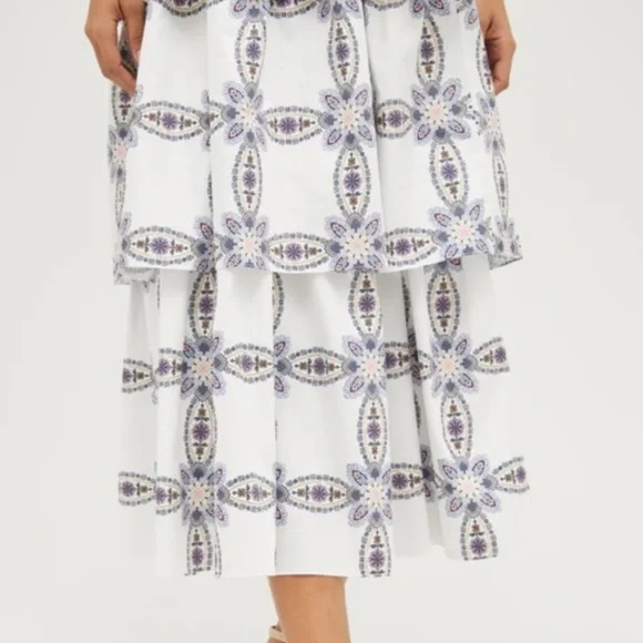 Hill House Elise Nap Dress - Marseille Geo Cotton Sateen - Picture 2 of 3